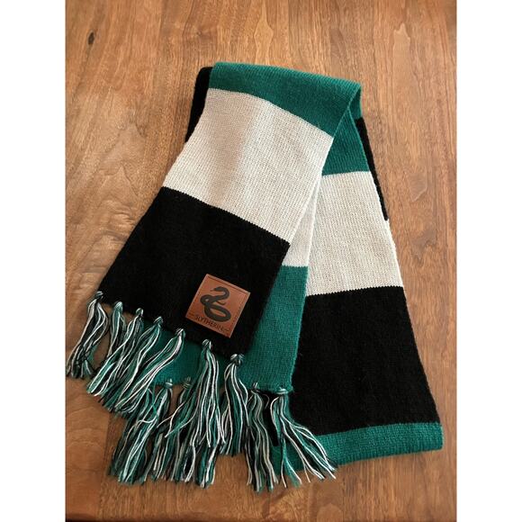 Harry Potter Other - Syltherin Green Black White Harry Potter Scarf Costume Halloween Snake Malfoy